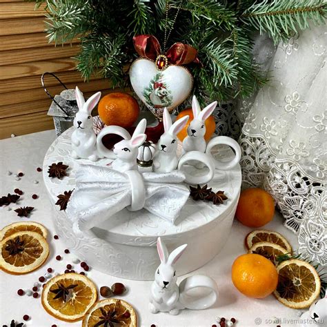 Сервировочные фарфоровые кольца "Братцы зайцы" в интернет-магазине ...