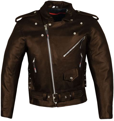 Мужская классическая байкерская кожаная косуха из кожи буйвола(Buffalo)