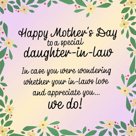 Amazing Mother S Day Messages For Your Daughter In Law Allwording