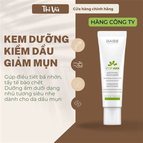 Kem dưỡng Kiềm dầu BABE Stop AKN Mattifying Moisturiser 50ml cho da dầu