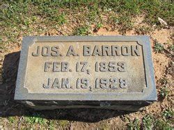 Joseph Alfred Barron 1853 1928 Memorial Find A Grave