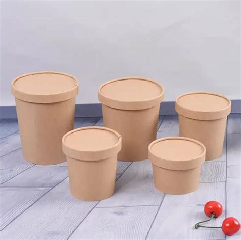 Disposable Hot Soup Paper Bowl With Lid Eco Friendly Soup Cup Salad Bowl And Soup Bowl Price