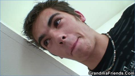 Old Blonde Grandma Threesome Fuck