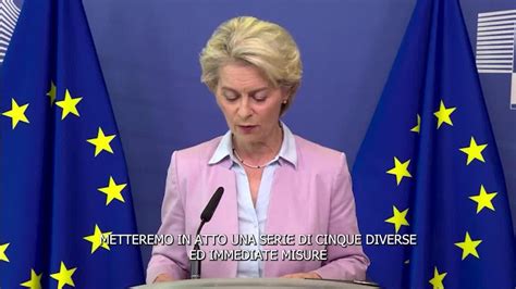 Von Der Leyen Con Il Tetto Al Prezzo Del Gas Taglieremo Le Entrate