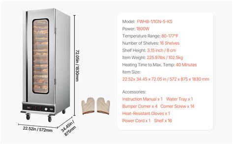 Hot Box Food Warmer Tier Concession Warming Cabinet With Water Tray For Pizza Vevor Us