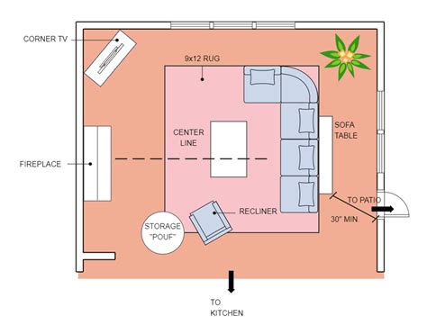 Living Room Floor Plan | EdrawMax | EdrawMax Templates