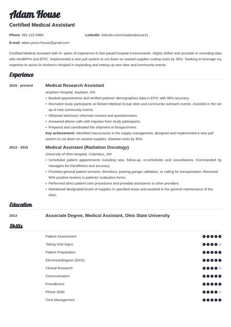 Medical Assistant Resume Example And Template For 2024