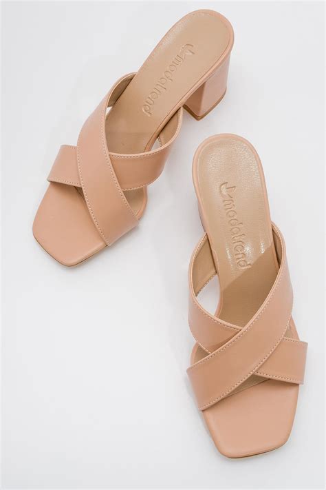 Apraz Bantl Topuklu Terlik Nude C Lt