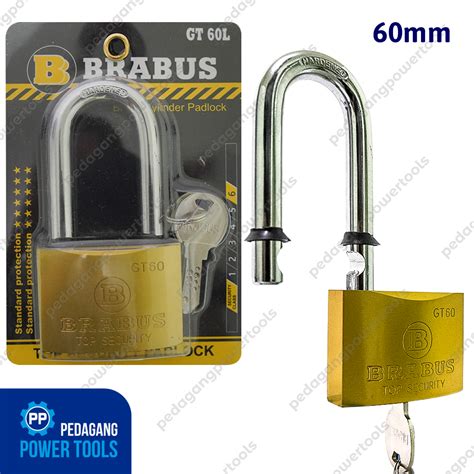 BRABUS GEMBOK KUNINGAN 60 MM LEHER PANJANG PAGAR RUMAH BRASS PADLOCK