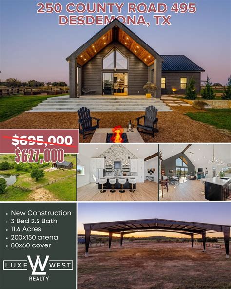 Luxe - 💰 Now $627,000 📍 250 County Road 495 | Desdemona, TX 11.6 acres