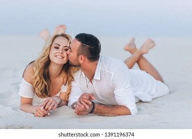Hot Blonde Guy Sexy Brunette Girl Kissing Images Stock Photos Vectors Shutterstock