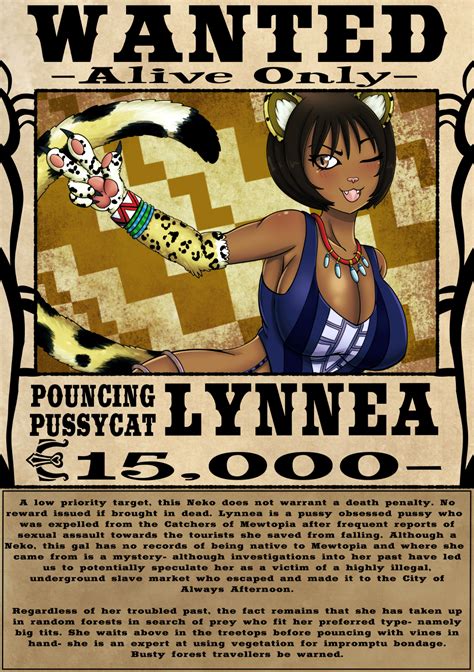 Pouncing Pussycat Lynnea MHFAP Wanted Poster By PunishedKom Hentai Foundry