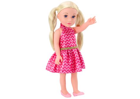 Doll Pink Dress Ponytails Blonde Hair Large Doll Cm Toys Dolls Houses Buggys Lalki