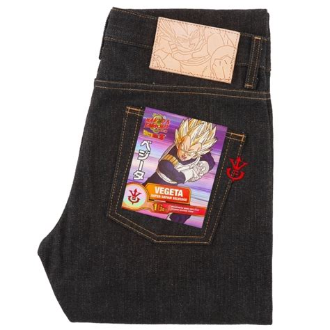 Naked Famous X Dragonball Z Vegeta Super Saiyan Selvedge Indigo Veg