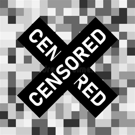 Censored Pixel Sign Black Censor Bar Concept Censorship Rectangle Vector Illustration Stock