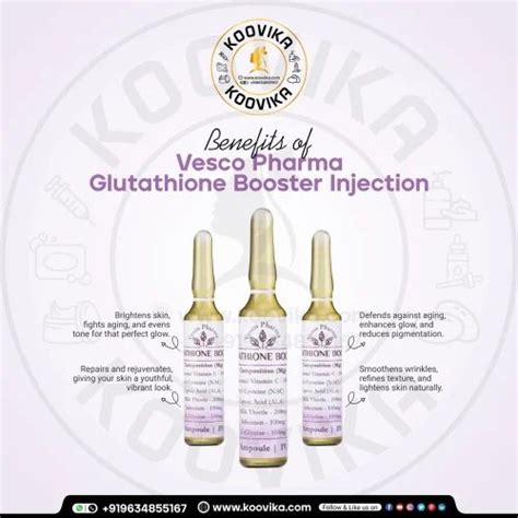 Vesco Pharma Glutathione Booster Injection For Skin Whitening At