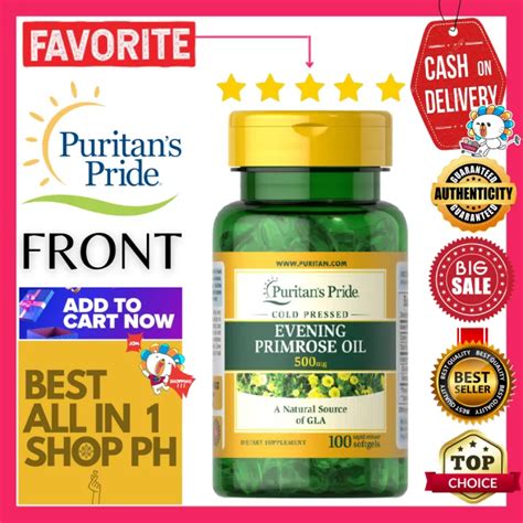 Puritan S Pride Cold Pressed Evening Primrose Oil 500 Mg 100 Rapid