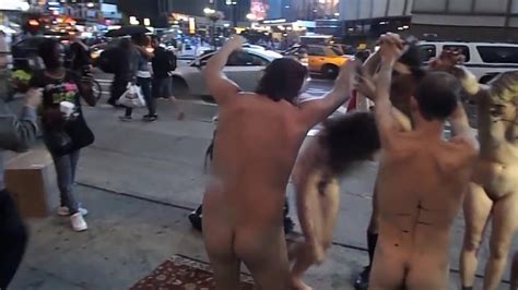Exhibitionists NAKED MEN PROTEST IN THE STREET ThisVid