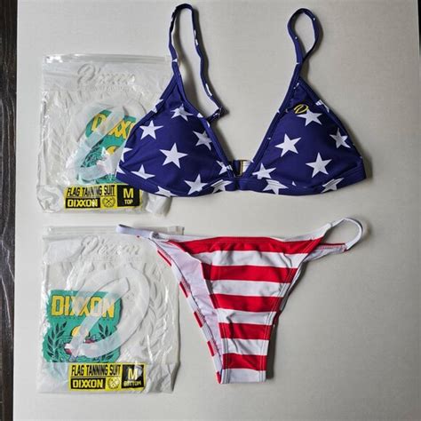 Dixxon Swim New Dixxon Patriotic Red White And Blue Bikini Flag Set Various Sizes Poshmark