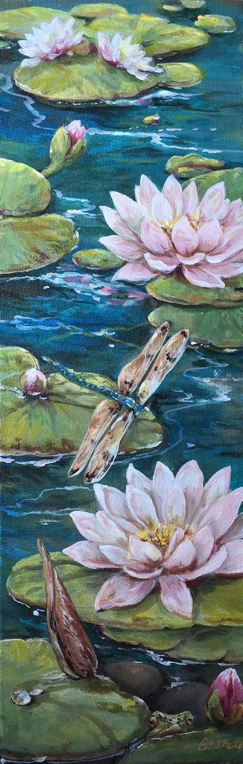 Lily Pad Painting at PaintingValley.com | Explore collection of Lily ...