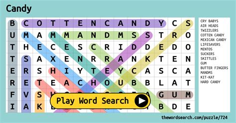 Candy Word Search