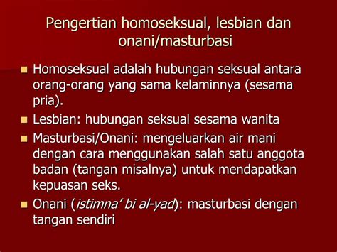 Ppt Homoseksual Lesbian Dan Onani Masturbasi Powerpoint Presentation Id