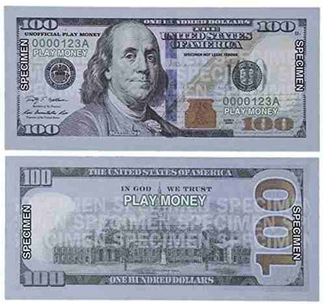 Papel Jugando Dinero 100 Billetes De Cien Dólares Juego 48000