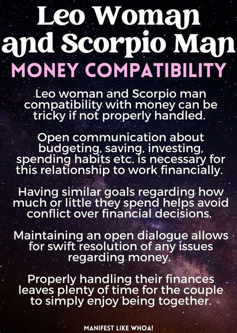 Leo Woman And Scorpio Man Money Compability