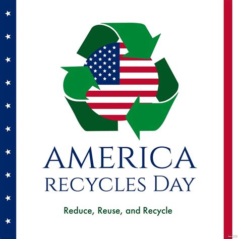 America Recycles Day Flyer Vector Eps Illustrator Psd Png