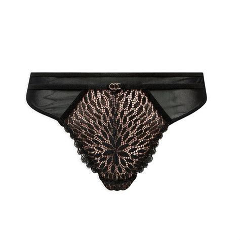 Tanga Noir Morgan Lingerie Lemon Curve