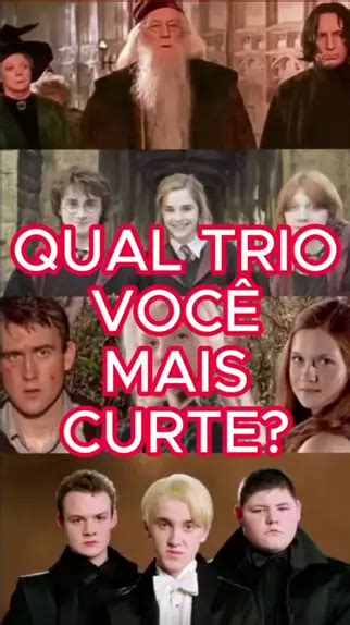 Os Trios M Gicos Da Saga Harry Potter S O Compostos Por Personagens