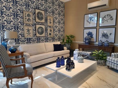 Decoração Em Azul E Branco