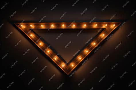 premium ai image  triangle shaped light sign   light bulb