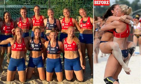Norway S Womens Beach Handball Team Fined For Wearing Shorts Instead Of Bikini Uniform Rules