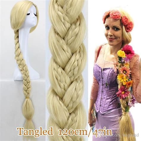 Tangled Princess Rapunzel Long Hair Wig Cm Long Blonde Gold Braid Cosplay Wig Wigs Costume