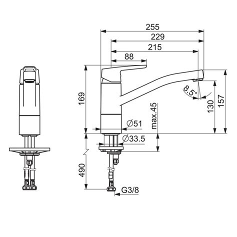 Hansa Hansapolo 5148 Spültisch Einhand Einlochbatterie chrom 51482293