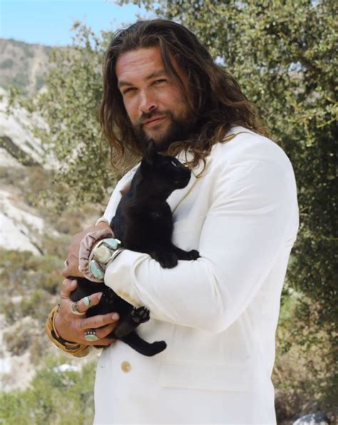 Jason Momoa Cuddles A Kitten On The Cover Of ‘esquire Magazine And It