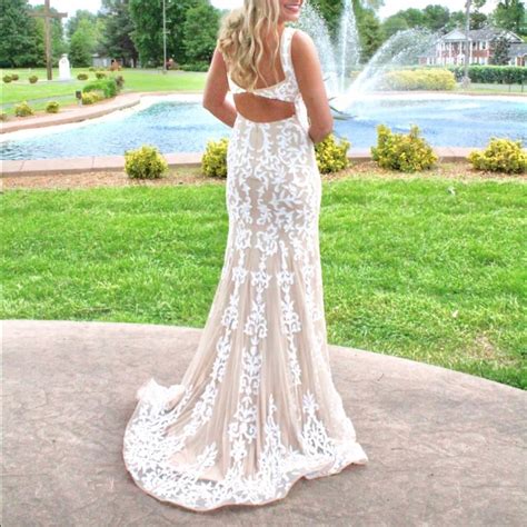 Sherri Hill Nude Ivory Prom Dress Gem