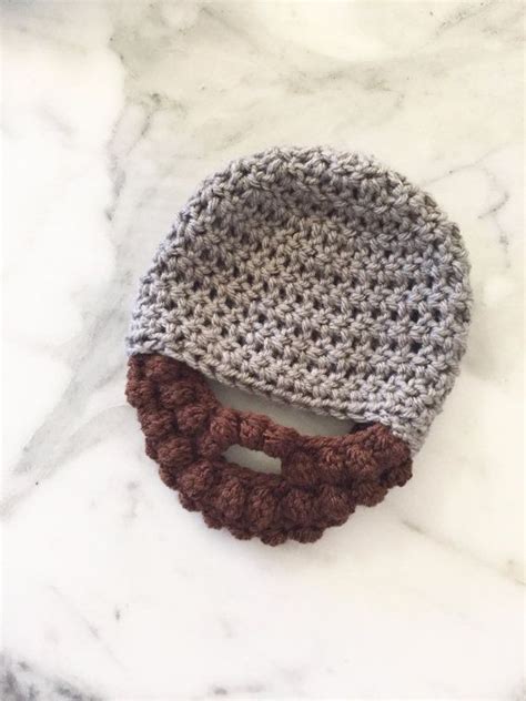 Crochet Beard hat, Crochet baby beard hat, beard hat, baby boy hat ...