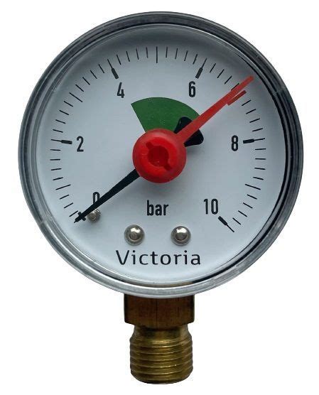 Манометр вертикальный 50-1/4-10bar Victoria 27-510 - купить по выгодной ...