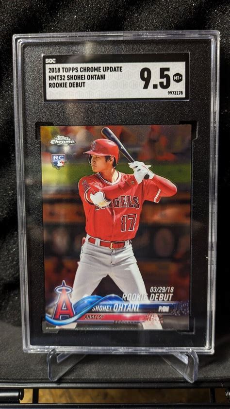 2018 Topps Chrome Update Rookie Debut Hmt32 Shohei Ohtani Rc Sgc 9