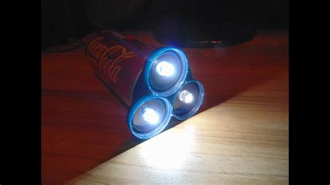 How To Make A Torch Light At Home Easy Using Coca Cola Cans Youtube