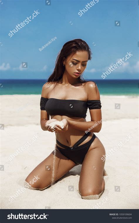 Beautiful Sexy Woman Bikini Posing On Stock Photo Shutterstock