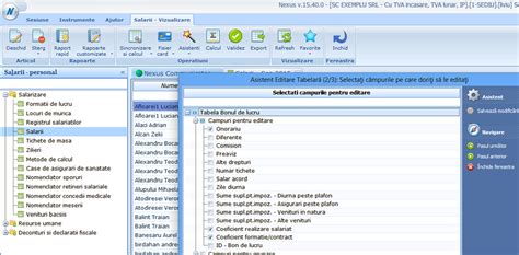 Salarii Editare Coeficient Contract Formaie In Mod Tabelar In Modulul