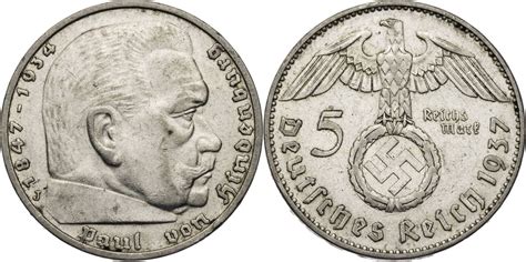 Drittes Reich Reichsmark J Hindenburg Kursm Nze Ss