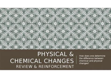Ppt Chemical 72245 | Physical And Chemical Changes Power Point