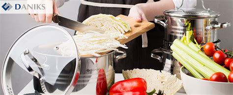 Amazon.com: Daniks Tokio Stainless Steel Cooking 3 Quart Pot with Glass ...