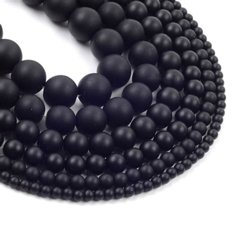 Агат черный матовый 12 мм, бусины на нитке (около 32 шт) - купить с ...