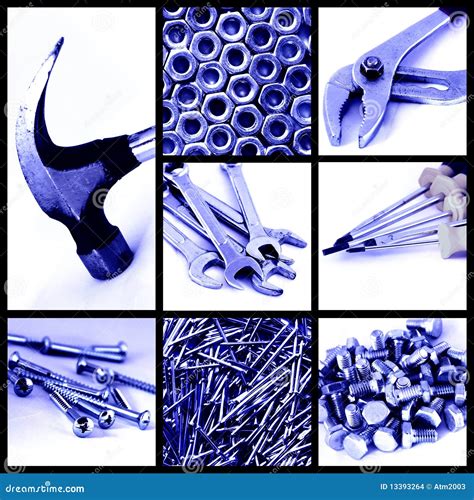 construction tools collage stock photo image  engineer