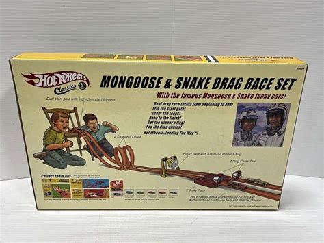 Hot Wheels Classics Snake And Mongoose Drag Race Set Of Track Albrecht Auction Service